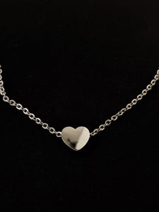 Stainless steel necklace with solid heart - SN101