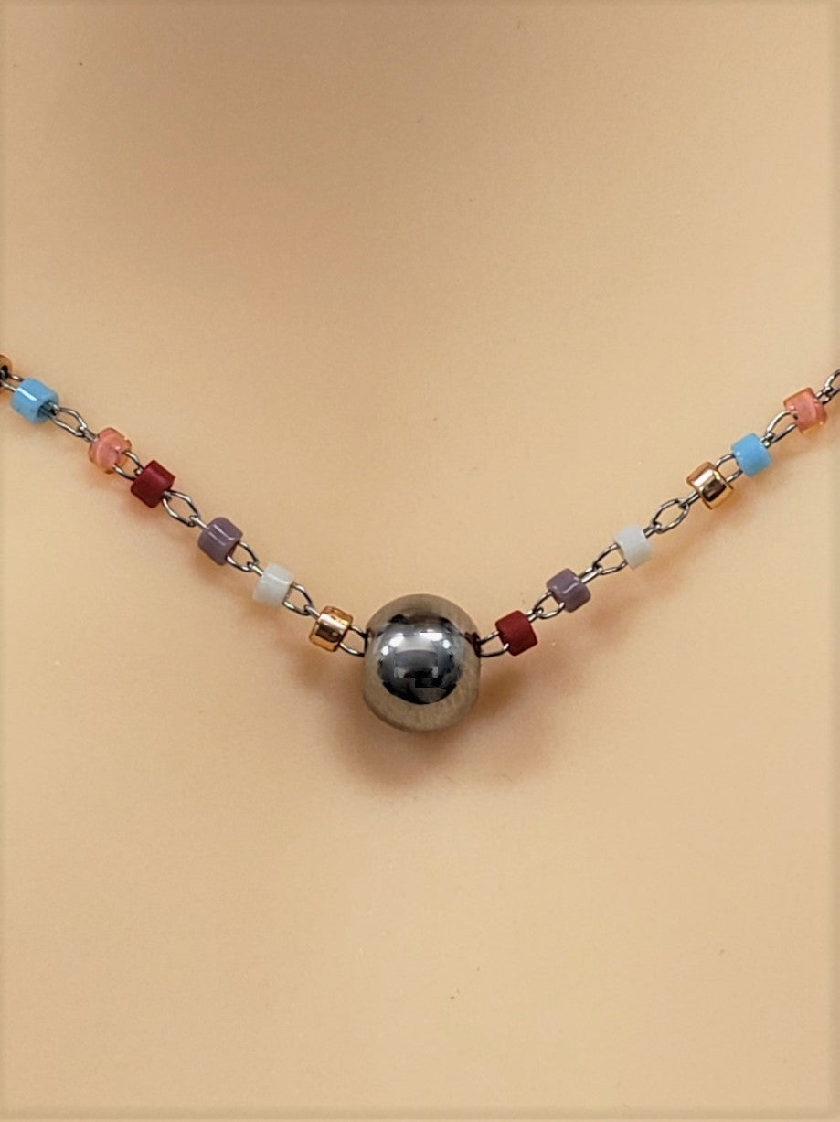 Glass bead necklace - SN107