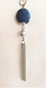 Denim cord necklace - LN030