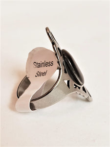 Stainless steel ring with cat's eye -RNG006