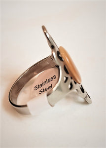 Stainless steel ring with cat's eye -RNG007