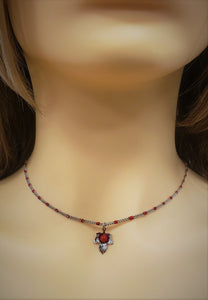 Necklace with leaf pendant - SN108